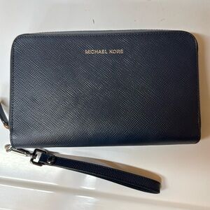 Michael Kors Crossgrain Leather Pouch